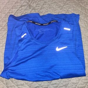 Blue Nike running shirt